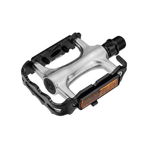 PEDAL VP ALUMINIO MTB REFLECTING NEGRO/PLATA