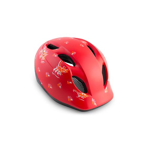 CASCO NIÑO MET SUPERBUDDY ANIMALES ROJO MATE 52-57CM