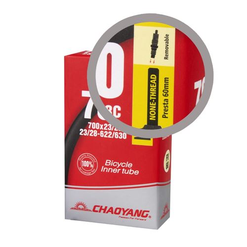 CÁMARA CHAOYANG 700X23/28C FV 48 MM DESMONTABLE NEGRA