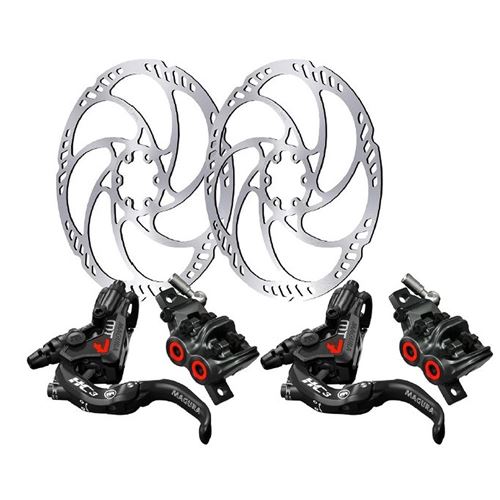 CONJUNTO FRENO DELANTERO Y TRASERO MAGURA MT7 PRO HC3 + DISC