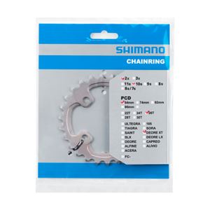 PLATE SHIMANO XT 2X10 FC-3785 VELOCITIES 2