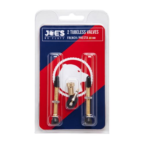 JUEGO VALVULAS FINAS JOES TUBELESS 40MM