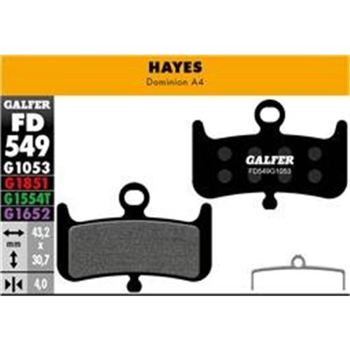 PASTILLAS FRENO GALFER STANDARD HAYES DOMINION A4