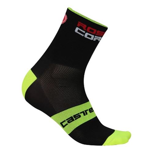 CALCETINES CASTELLI ROSSO CORSA 13 NEGRO/AMARILLO