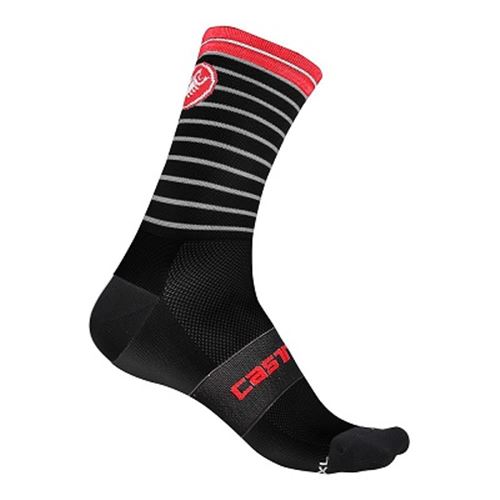 CALCETINES CASTELLI PODIO DOPPIO 13 NEGRO/ROJO