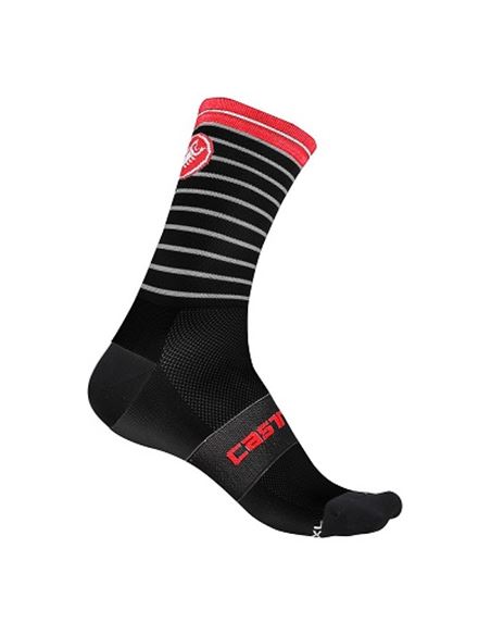 CALCETINES CASTELLI PODIO DOPPIO 13 NEGRO/ROJO