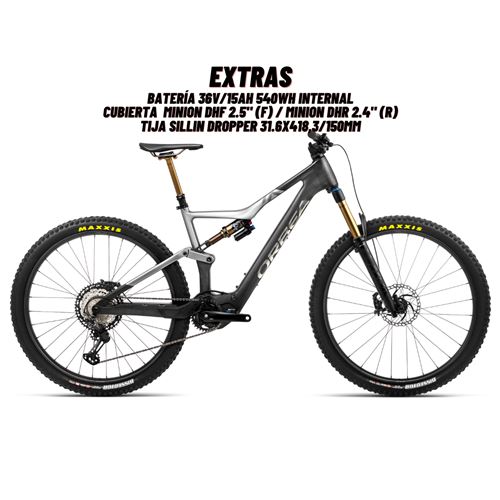 ORBEA RISE M-TEAM 2023 + BATERY 540WH + CUBIERTA + TIJA