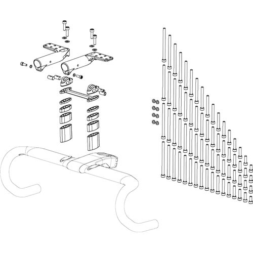 JUEGO DE SOPORTES CUBE PARA MANILLAR LITENING AERO