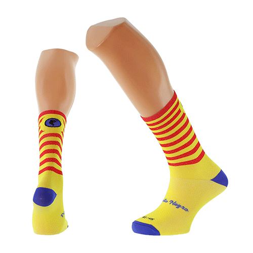 CALCETINES PIMIENTO NEGRO BARRUFET AMARILLO